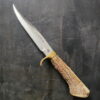 Vintage Sheriff Knife Solingen Germany Fixed Blade with Antler Handle knife for sale
