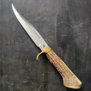 Vintage Sheriff Knife Solingen Germany Fixed Blade with Antler Handle knives for sale