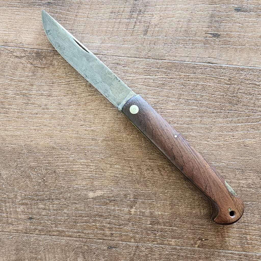 German Vintage folding knife Circa 1930's-1940's Wood Handle Lockback – gallery image 3