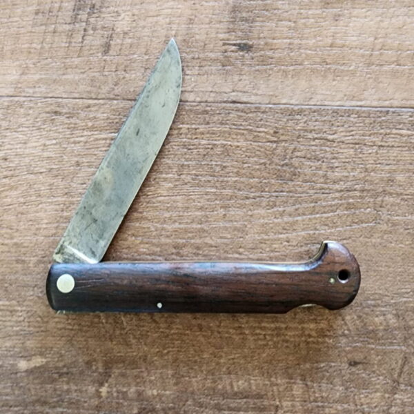 German Vintage folding knife Circa 1930's-1940's Wood Handle Lockback – gallery image 1