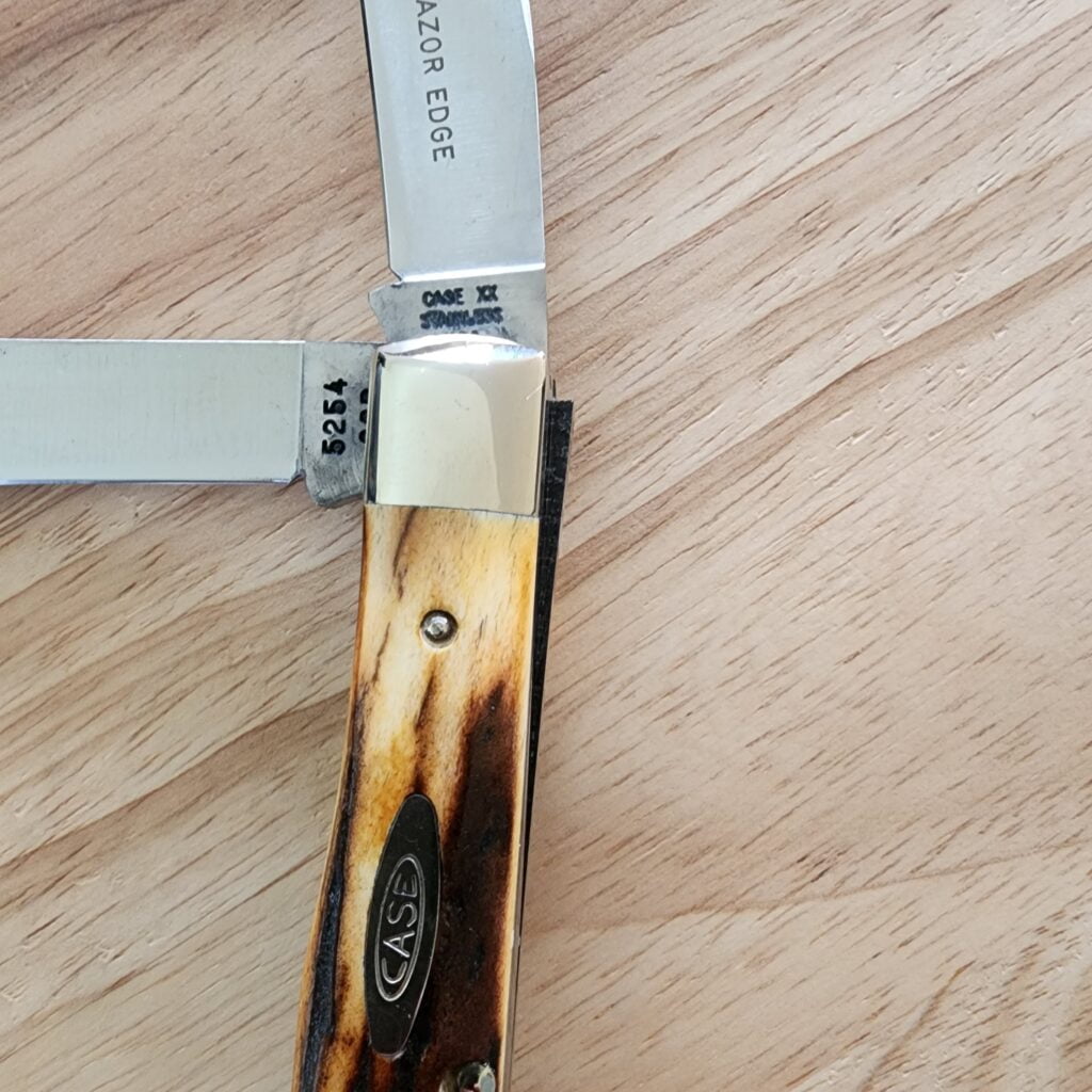Case Vintage 1970's Stag 5254 SSP USA 4 Dot Red Etch Razor Edge – gallery image 3