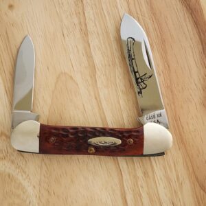 Case Vintage 1970's Jigged Bone 62131 XX USA 6 DOT Indian Etch knife for sale