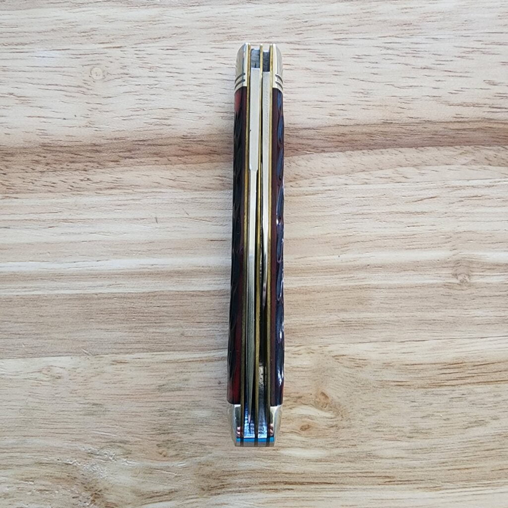 GEC 488213 Blood Red Jigged Bone Charlie Knife – gallery image 4