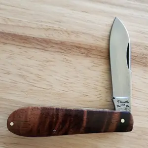 Daniels Family Knife Brands TSAK Exclusive PROTOTYPE Clear Curly Koa Little Man Jack knife for sale
