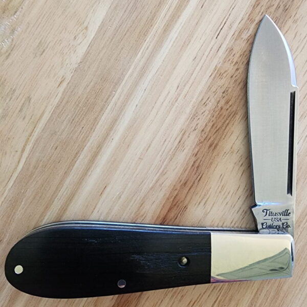 Daniels Family Knife Brands TSAK Exclusive PROTOTYPE Old Man Norman Clear Bog Oak – gallery image 1