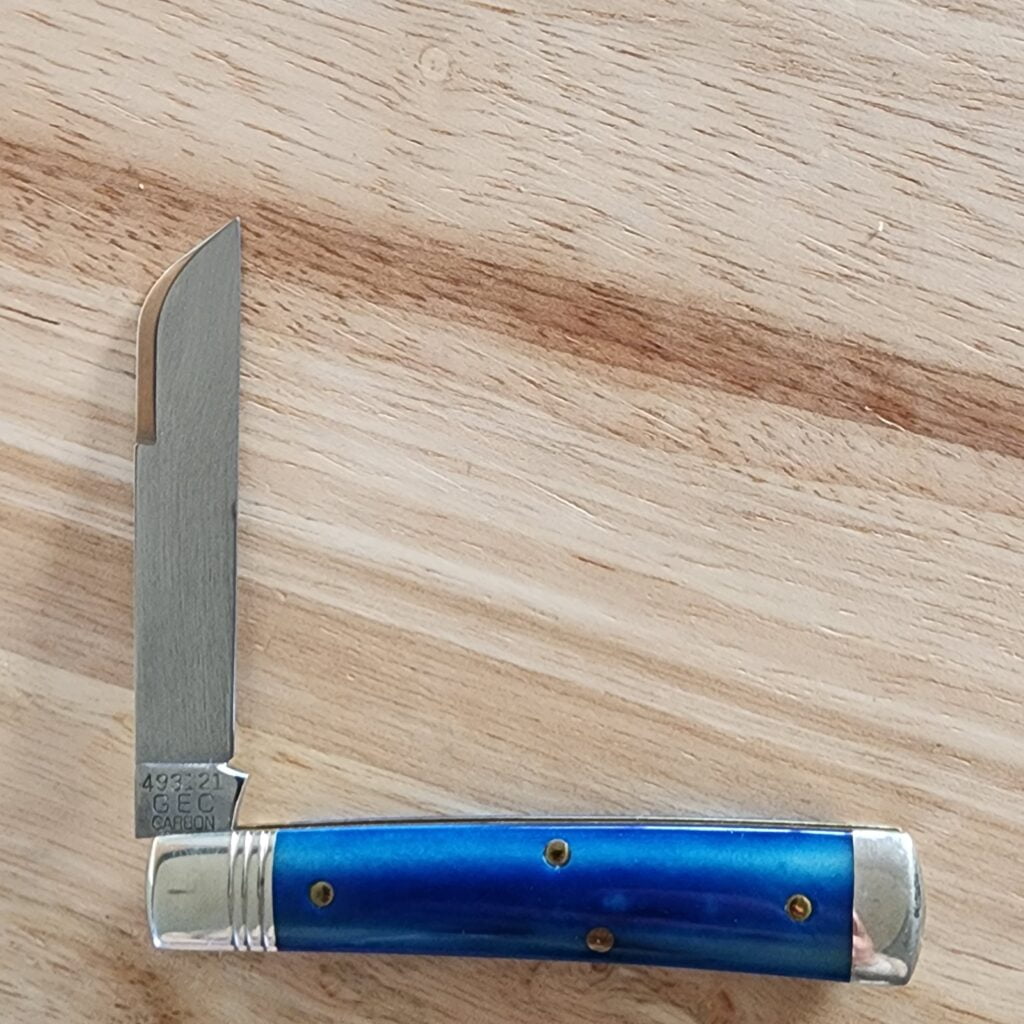 Great Eastern Cutlery #493121 Blue Camel Bone knife for sale