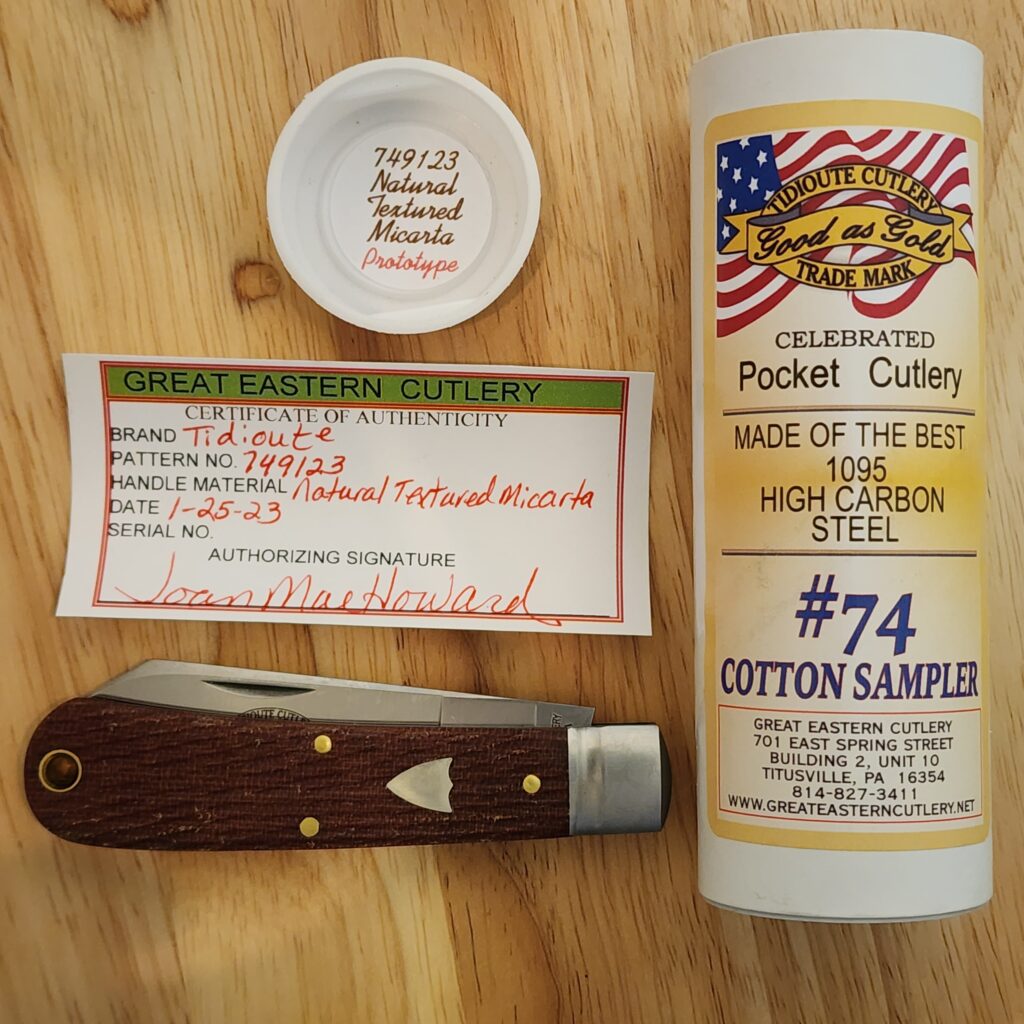 Great Eastern Cutlery 749123 Natural Textured Micarta PROTOTYPE – gallery image 4