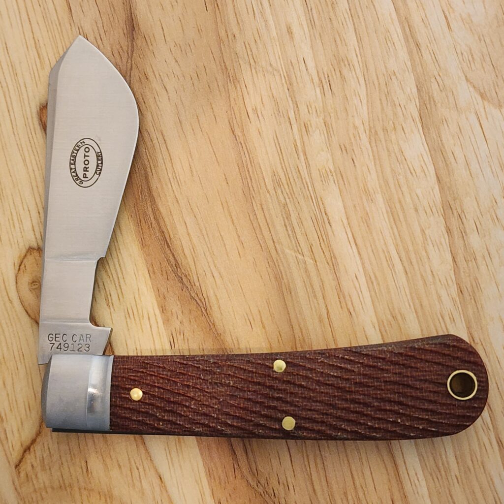 Great Eastern Cutlery 749123 Natural Textured Micarta PROTOTYPE – gallery image 2