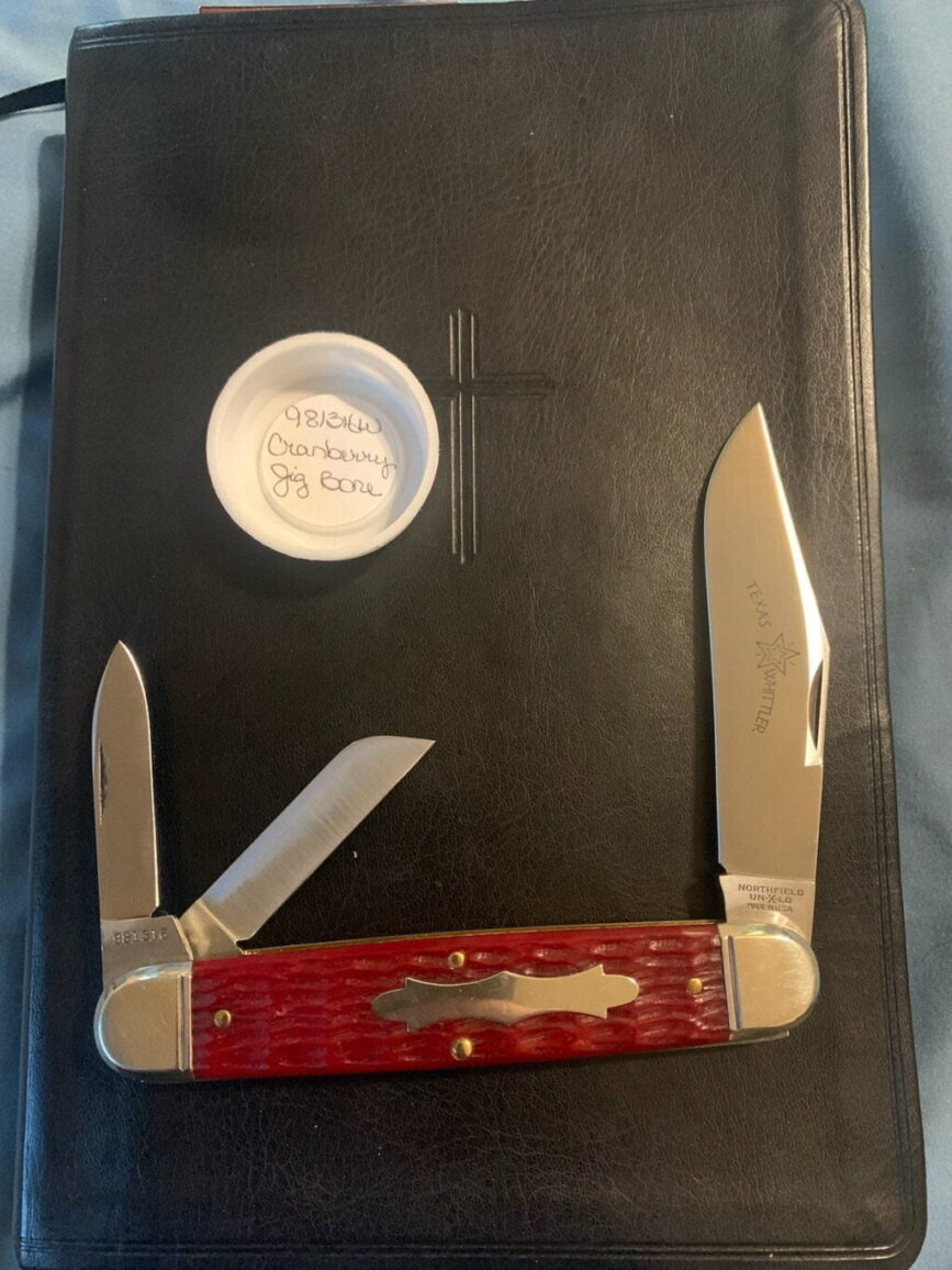 Great Eastern Cutlery #981316 W Cranberry Jigged Bone – gallery image 2