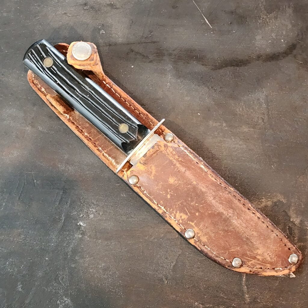 Vintage Utica Sportsman USA Made Sheath Knife – gallery image 3