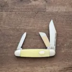 Kutmaster 3 Blade Synthetic Light Yellow Scales Utica NY USA knife for sale