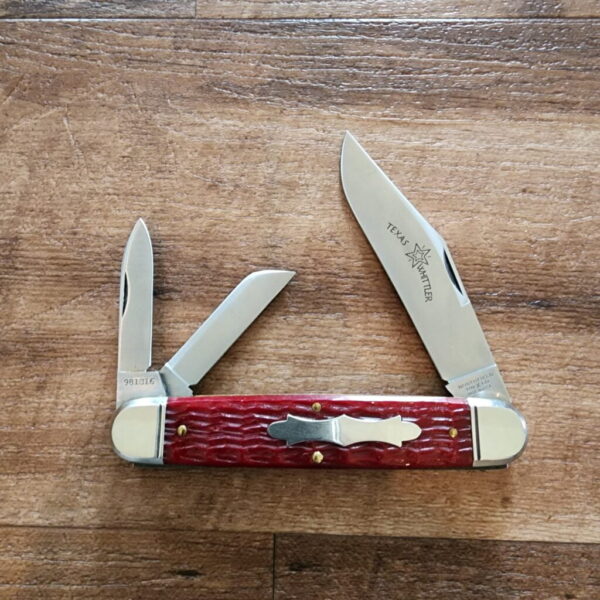 Great Eastern Cutlery #981316 W Cranberry Jigged Bone – gallery image 1