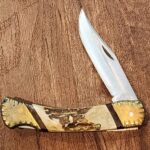 Schrade LB7 USA Stag Lockback USED knives for sale