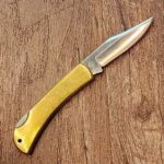 Rough Ryder Brushed Brass Lockback Folding Pocket Knife RR1978 USED knives for sale