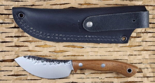 Lon Humphry Nessmuk Black Tail in Brown Micarta with Forged 52100 Steel knives for sale