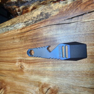 Titanium Mini Pry Bar with Beautiful Heat Treat Patina knives for sale