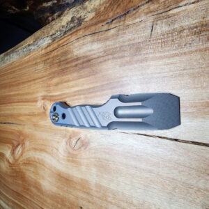 Titanium Mini Pry Bar with Beautiful Heat Treat Patina knives for sale