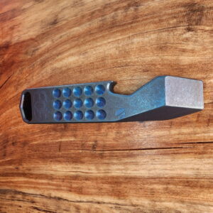 Titanium Mini Pry Bar with Beautiful Heat Treat Patina knives for sale