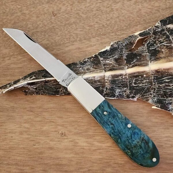 Daniels Family Knife Brands TSAK Exclusive Old Man Norman in Blue Box Elder – gallery image 1
