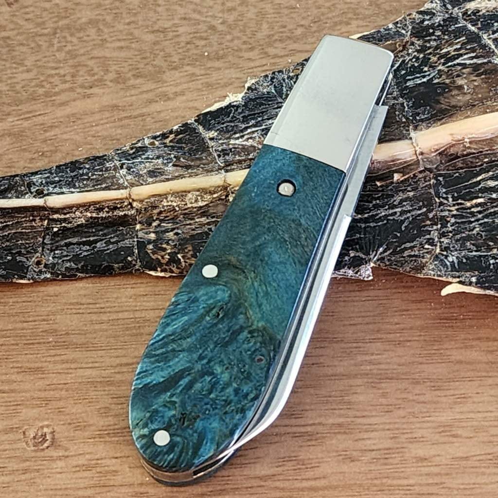 Daniels Family Knife Brands TSAK Exclusive Old Man Norman in Blue Box Elder – gallery image 3