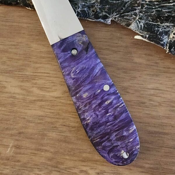 Daniels Family Knife Brands TSAK Exclusive Old Man Norman in Purple Box Elder knives for sale