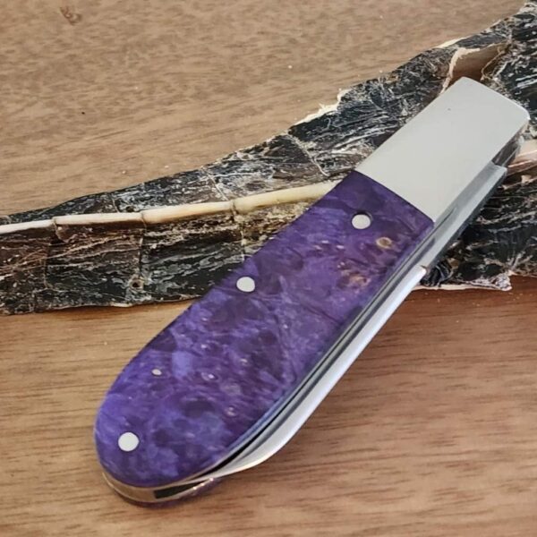 Daniels Family Knife Brands TSAK Exclusive Old Man Norman in Purple Box Elder knives for sale