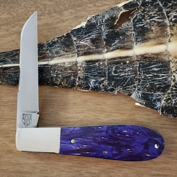 Daniels Family Knife Brands TSAK Exclusive Old Man Norman in Purple Box Elder knives for sale