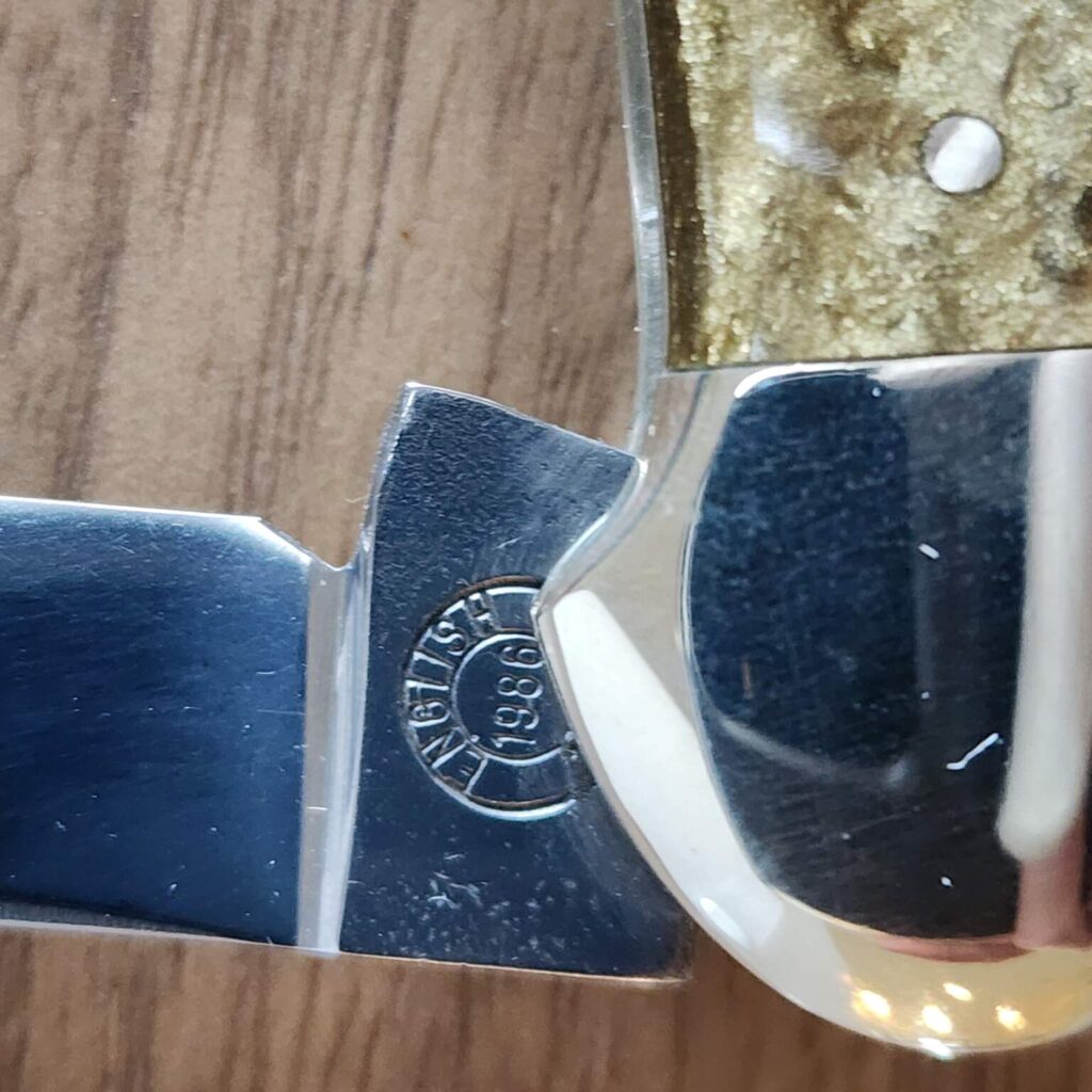 Bulldog Brand 1986 3 Blade Canoe Tobacco Leaf Folder Solingen Germany – gallery image 3