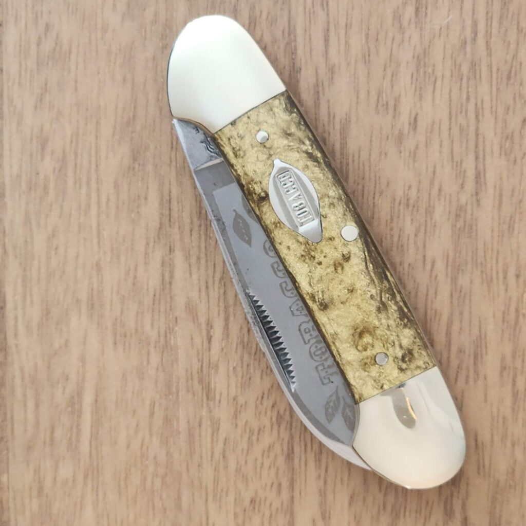 Bulldog Brand 1986 3 Blade Canoe Tobacco Leaf Folder Solingen Germany – gallery image 5