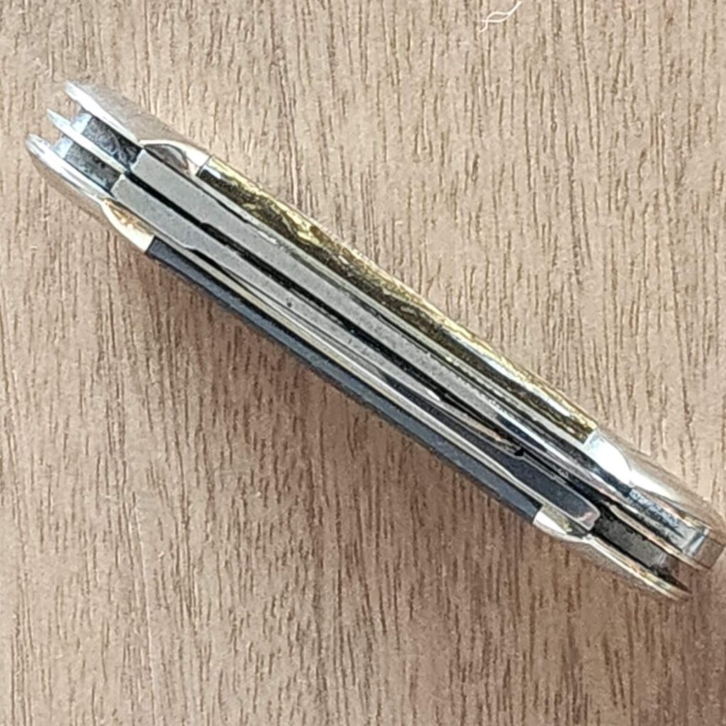 Bulldog Brand 1986 3 Blade Canoe Tobacco Leaf Folder Solingen Germany – gallery image 6