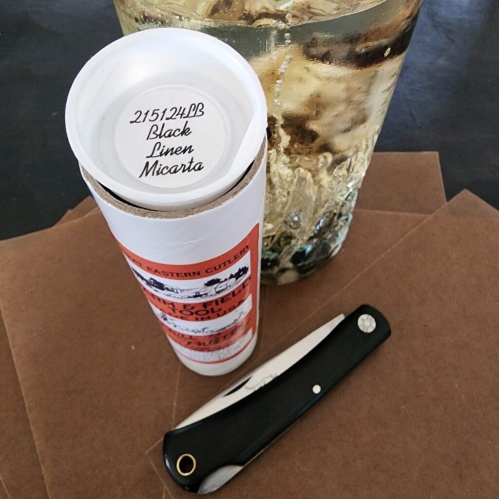 Great Eastern Cutlery #215124 LB Black Linen Micarta – gallery image 4