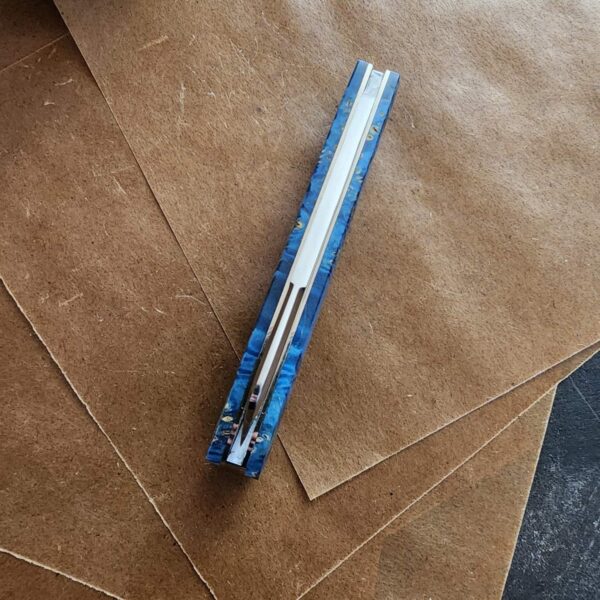 Titusville Big Easy Cotton Sampler Blue Boxelder Shadow Pattern 1095 Carbon W/ Long Pull 1 of 15 knives for sale