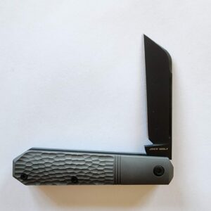 MIDNIGHT JACK - TITANIUM JIGGED REVERSE TUX (Discounted Cosmetic Second) knives for sale