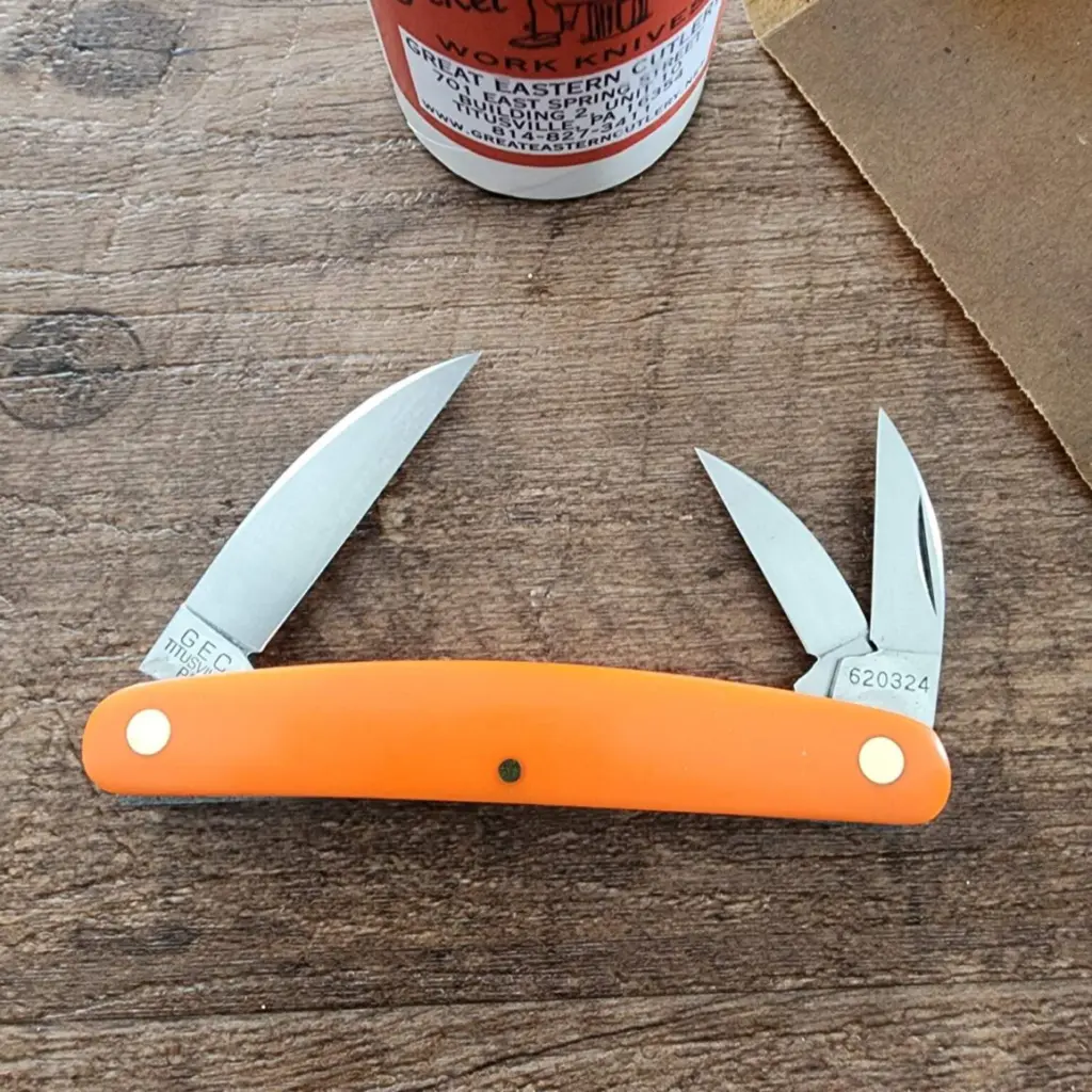 Great Eastern Cutlery #620324 Orange Delrin knife for sale