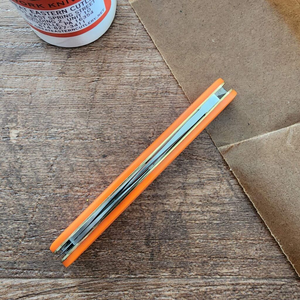 Great Eastern Cutlery #620324 Orange Delrin knife for sale