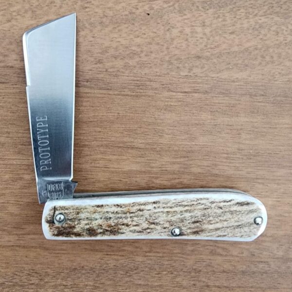 Titusville Big Easy Cotton Sampler 1095 Carbon W/ Long Pull 1 of 1 PROTOTYPE 2024 Oiled Elk knives for sale