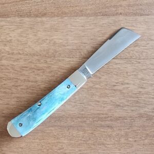 Titusville TSA Exclusive Mermaid Blue Giraffe Bone Big Easy Cotton Sampler 1095 Carbon W/ Long Pull 1 of 6 knives for sale