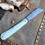 Titusville TSA Exclusive Mermaid Blue Giraffe Bone Big Easy Cotton Sampler 1095 Carbon W/ Long Pull 1 of 6 Shadow Pattern knife for sale
