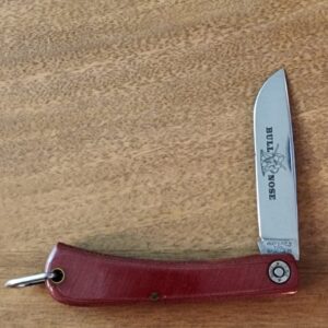 Great Eastern Cutlery #715121 Red Linen Micarta knives for sale