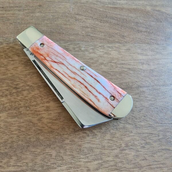 Titusville TSA Exclusive Velvet Cake Giraffe Bone Big Easy Cotton Sampler 1095 Carbon W/ Long Pull 1 of 6 knives for sale