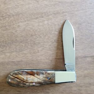 Tuna Valley Cutlery Old Man Norman in Holy Land Olivewood and 154-CM (1 of 60) knives for sale