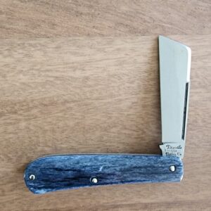 Titusville TSA Exclusive Lone Wolf Giraffe Bone Big Easy Cotton Sampler Shadow Pattern 1095 Carbon W/ Long Pull 1 of 6 knives for sale