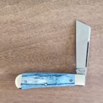 Titusville TSA Exclusive Olympic Blue Giraffe Bone Big Easy Cotton Sampler 1095 Carbon W/ Long Pull 1 of 6 knife for sale