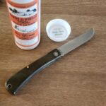 Great Eastern Cutlery #715121 Green Linen Micarta knife for sale