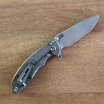 Hinderer XM-18 3.5" S45VN Spearpoint Tri-Way Working Finish Translucent Green G10 Gently Used knife for sale