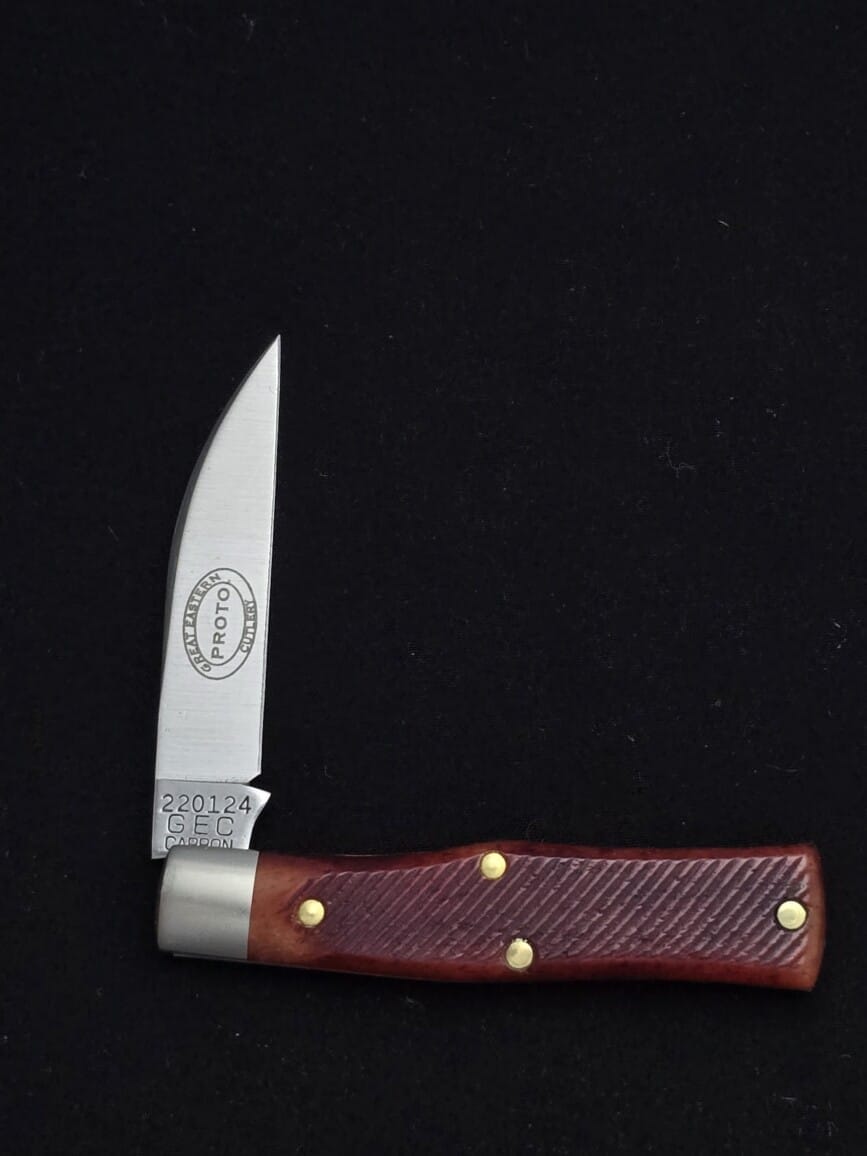 Great Eastern Cutlery #220124 Burnt Orange Sawcut Bone PROTOTYPE – gallery image 3