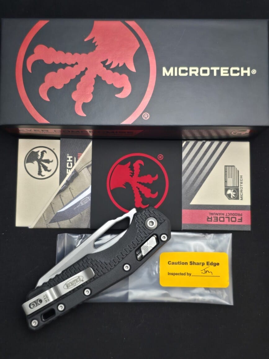 Microtech USA MSI S/E Tri-grip Polymer Black Stonewash Standard 210T-10 PMBK 08/2023 – gallery image 2