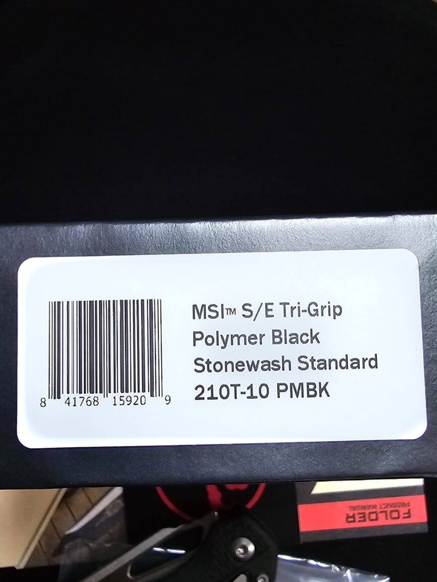 Microtech USA MSI S/E Tri-grip Polymer Black Stonewash Standard 210T-10 PMBK 08/2023 – gallery image 3
