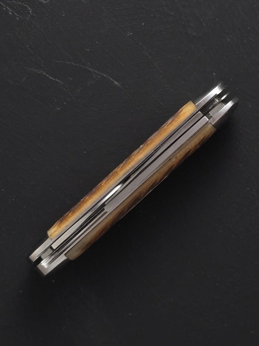 Great Eastern Cutlery #352322 WAYNORTH CUTLERY Antique Amber Jigged Bone "Wiki-Ute" by GEC and Charlie Campagna – gallery image 3