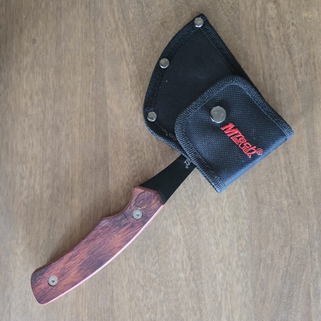 MTECH USA MT-600 Series Axe, Black Blade, Pakkawood Handle, 9 Inches Overall – gallery image 3